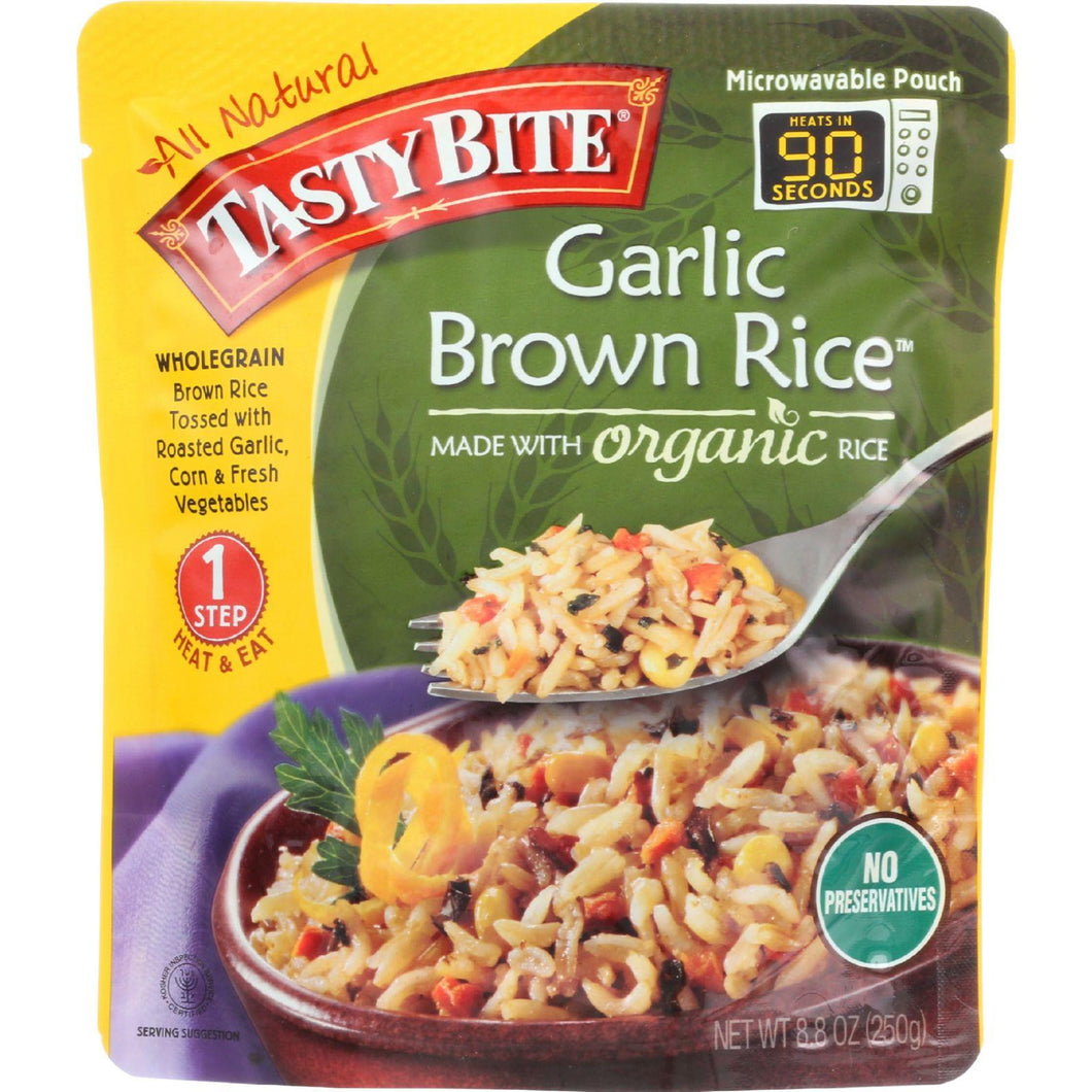 Tasty Bite Rice - Garlic Brown - 8.8 Oz - Case Of 6
