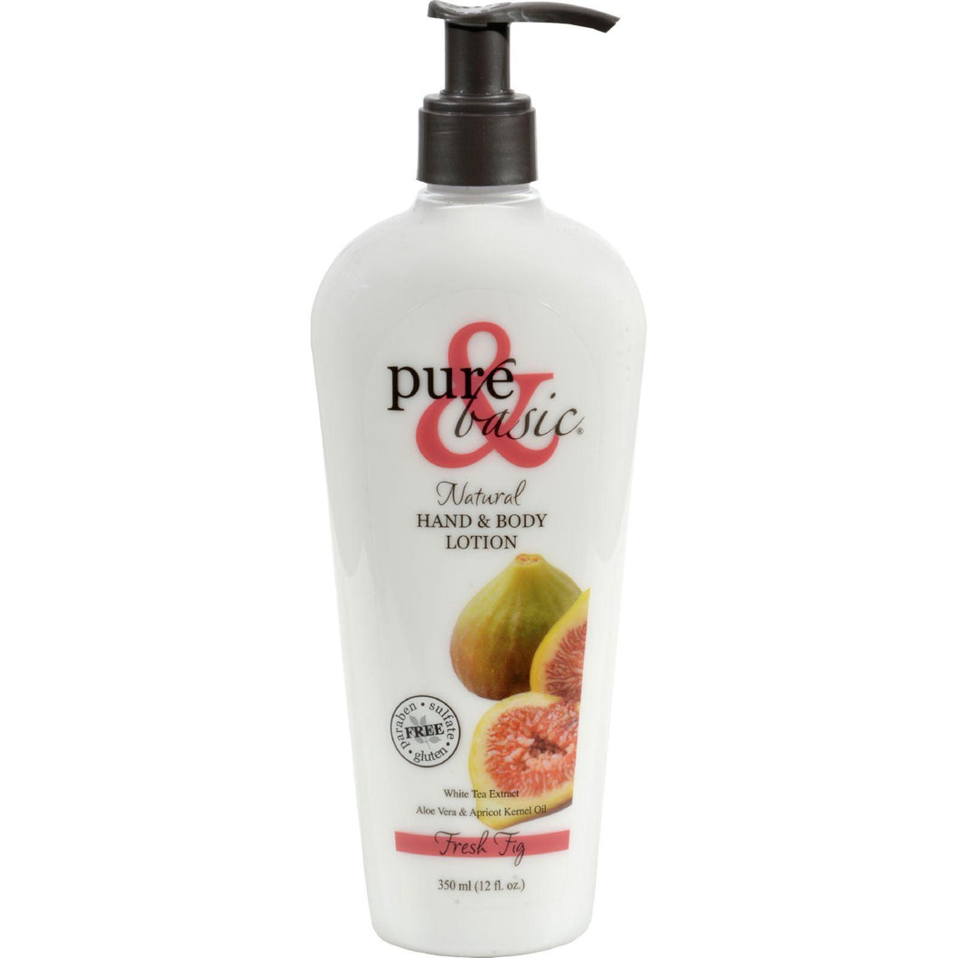 Pure And Basic Hand And Body Lotion - Fresh Fig - 12 Oz