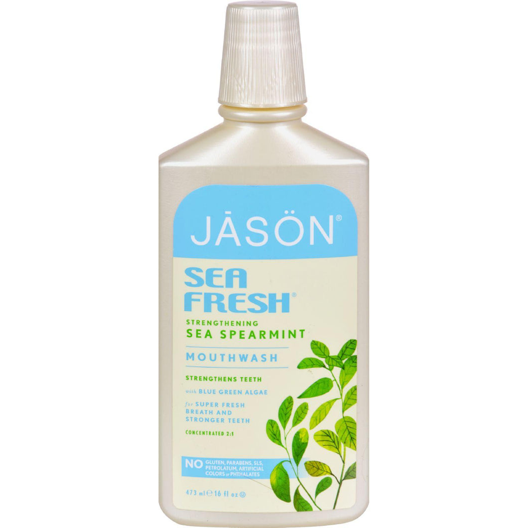 Jason Sea Fresh Biologically Active Mouthwash Deep Sea Spearmint - 16 Fl Oz