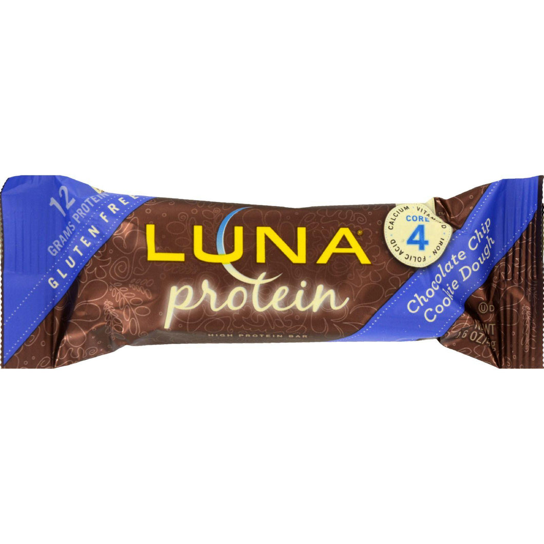 Clif Bar Luna Protein Bar - Cookie Dough - Case Of 12 - 1.6 Oz