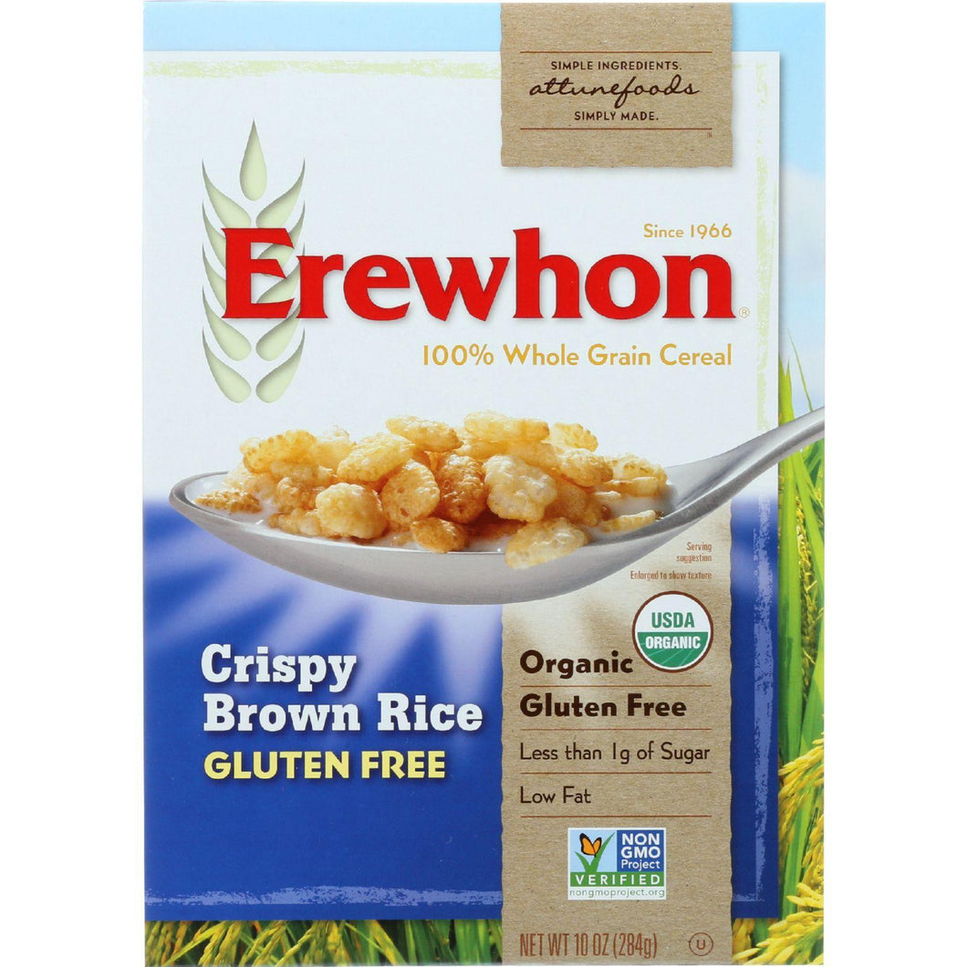 Erewhon Cereal - Organic - Crispy Brown Rice - Gluten Free - 10 Oz - Case Of 12