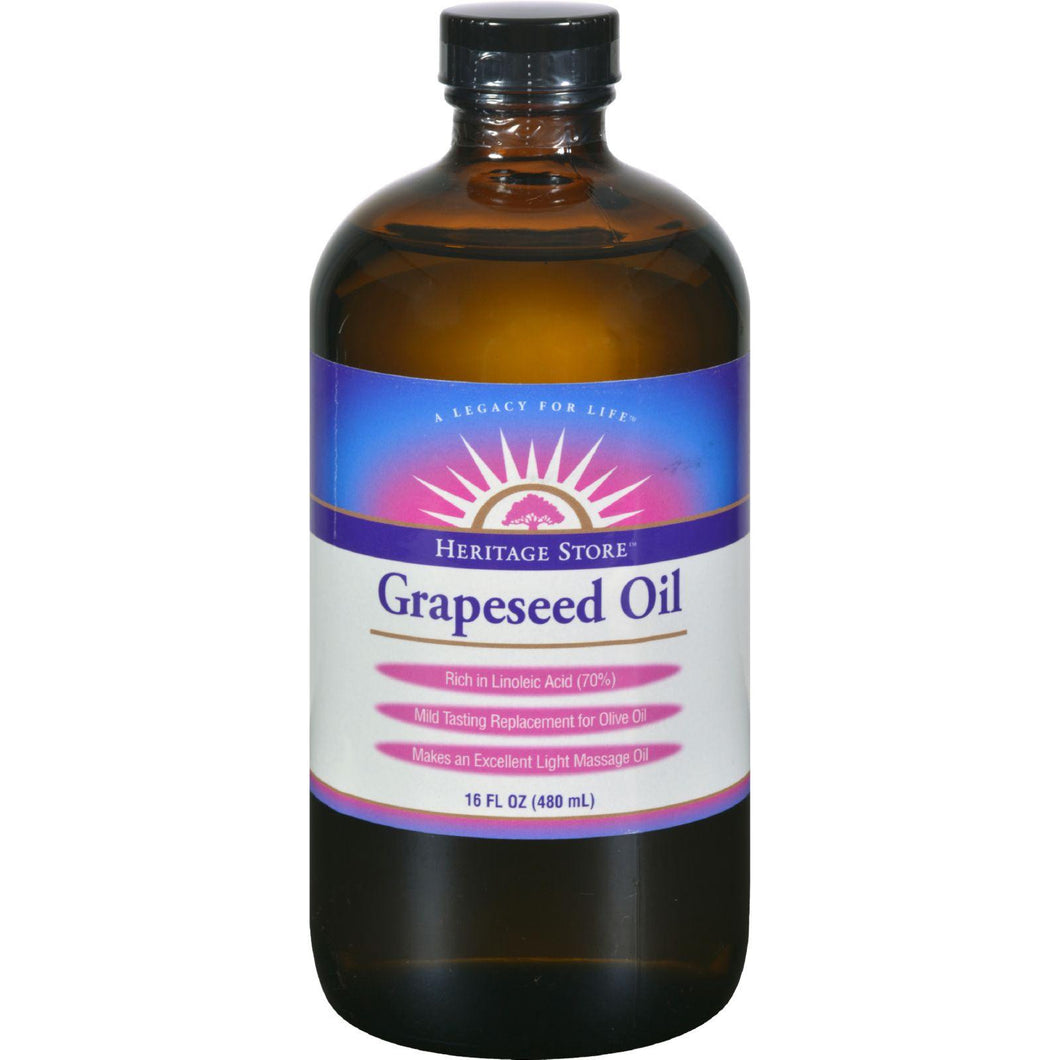 Heritage Products Grapeseed Oil - 16 Fl Oz