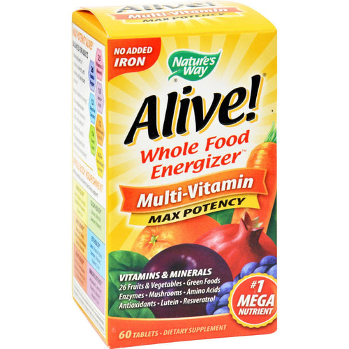 Nature's Way Alive Multi-vitamin No Iron Added - 60 Tablets