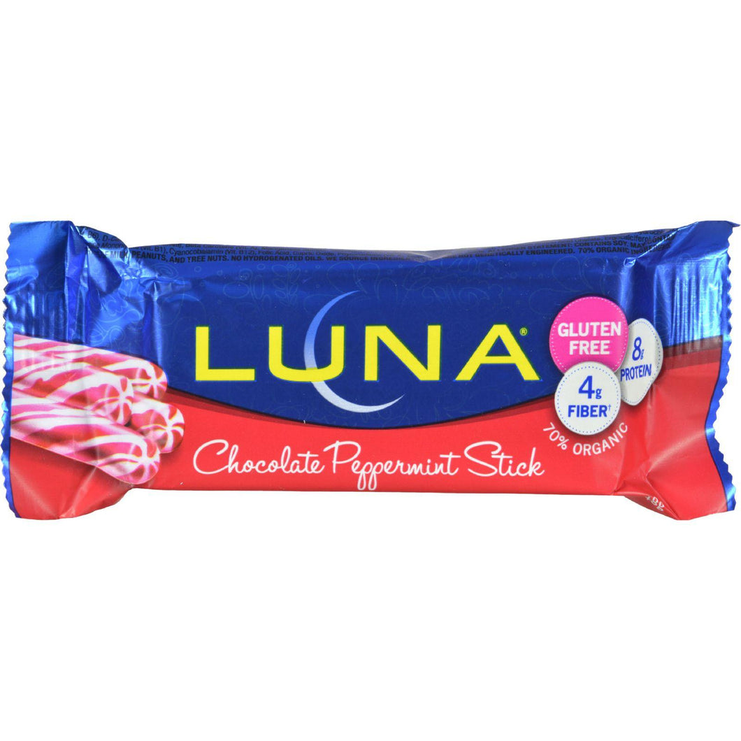 Clif Bar Luna Bar - Organic Chocolate Peppermint - Case Of 15 - 1.69 Oz