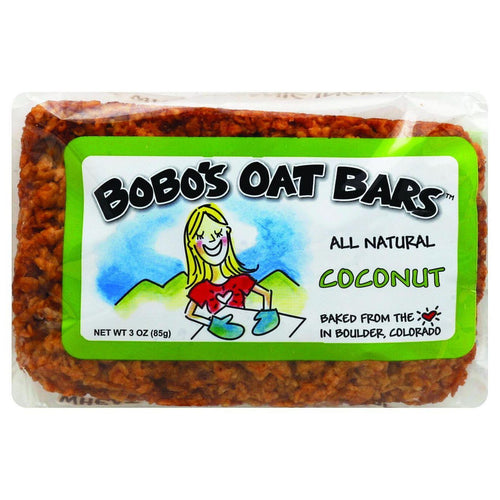 Bobo's Oat Bars - All Natural - Coconut - 3 Oz Bars - Case Of 12