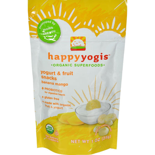 Happy Baby Happymelts Organic Yogurt Snacks For Babies And Toddlers Banana Mango - 1 Oz - Case Of 8