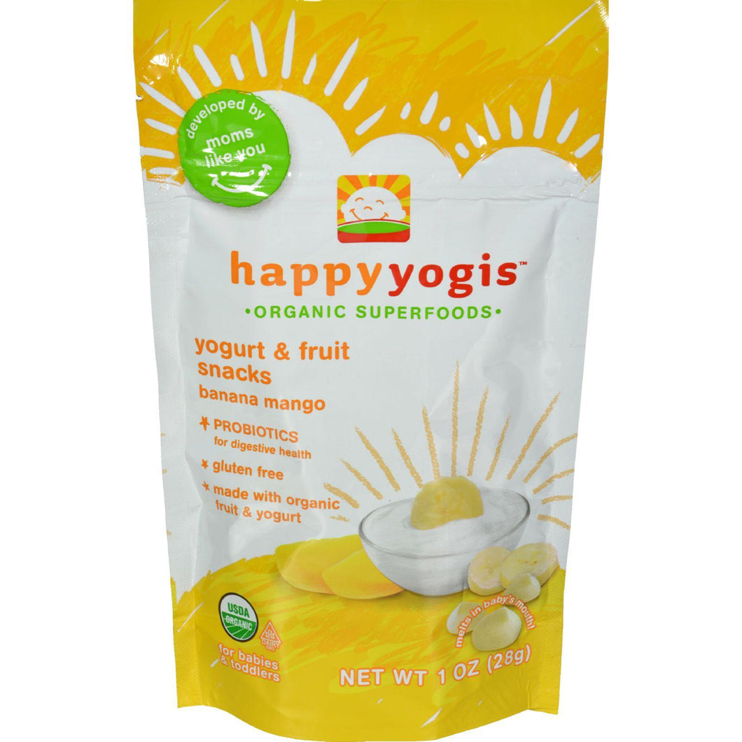 Happy Baby Happymelts Organic Yogurt Snacks For Babies And Toddlers Banana Mango - 1 Oz - Case Of 8