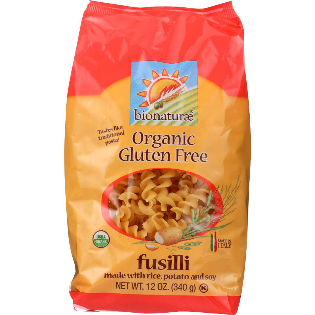 Bionaturae Pasta - Organic - Gluten Free - Fusilli - 12 Oz - Case Of 12