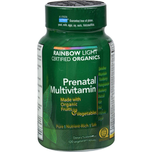 Rainbow Light Certified Organics Prenatal Multivitamin - 120 Vegetarian Capsules