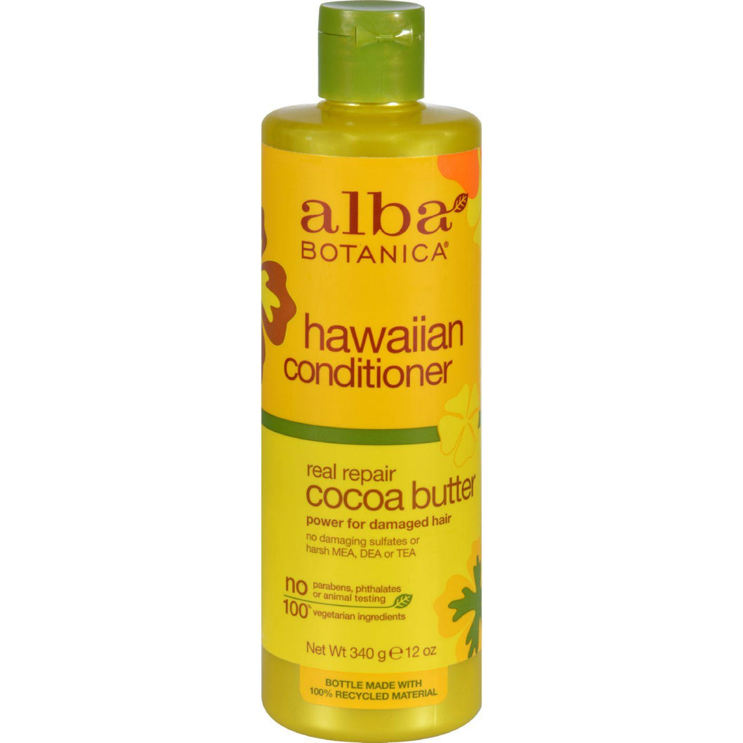 Alba Botanica Hawaiian Hair Conditioner Cocoa Butter - 12 Fl Oz