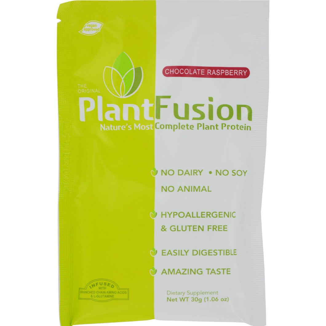 Plantfusion Chocolate Raspberry Packets - Case Of 12 - 30 Grams