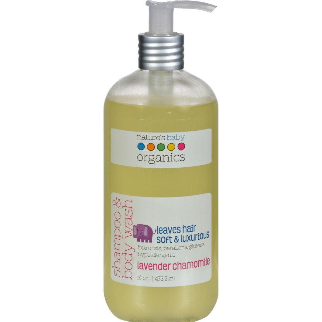 Nature's Baby Organics Shampoo And Body Wash Lavender Chamomile - 16 Fl Oz