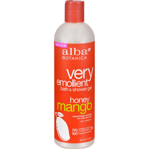 Alba Botanica Very Emollient Bath And Shower Gel Honey Mango - 12 Fl Oz