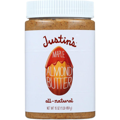 Justins Nut Butter Almond Butter - Maple - Jar - 16 Oz - Case Of 6