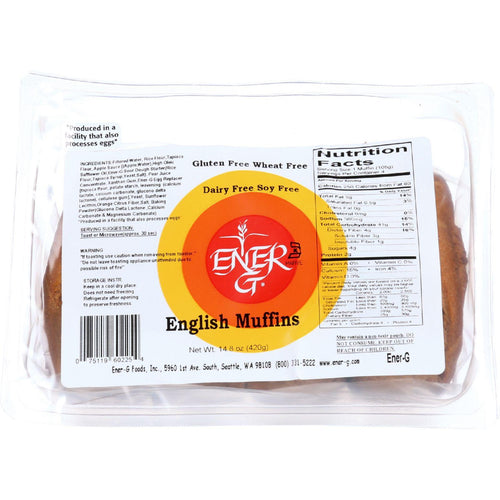 Ener-g Foods English Muffins - 14.8 Oz - Case Of 6