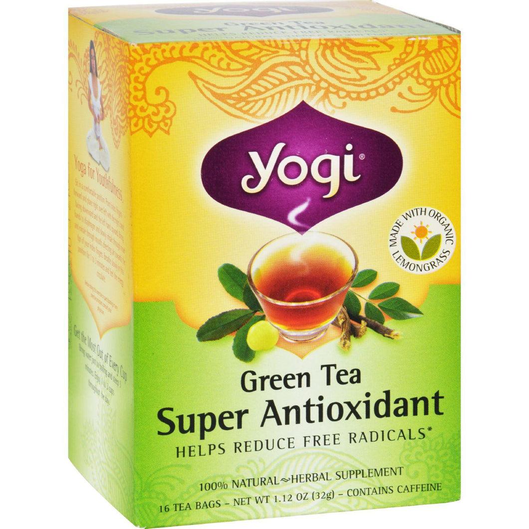 Yogi Green Tea Super Anti-oxidant - 16 Tea Bags - Case Of 6