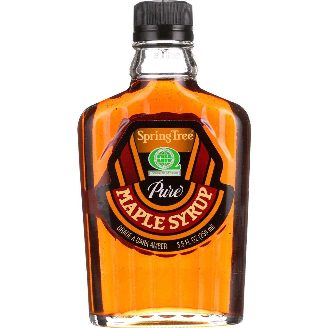 Spring Tree Maple Syrup - Organic - Grade A - Glass Bottle - 8.5 Oz - Case Of 12