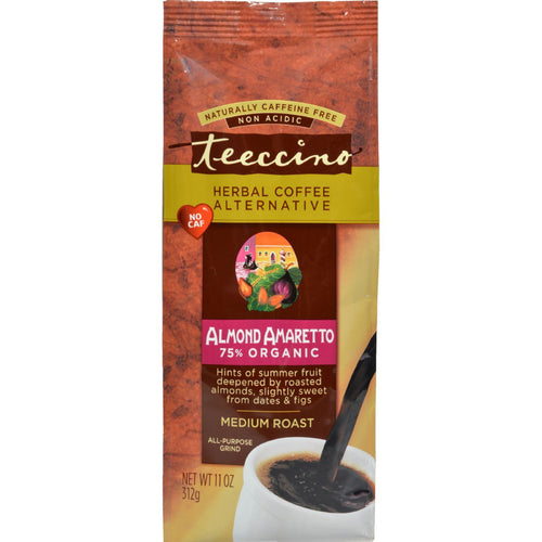 Teeccino Mediterranean Herbal Coffee Almond Amaretto - 11 Oz - Case Of 6
