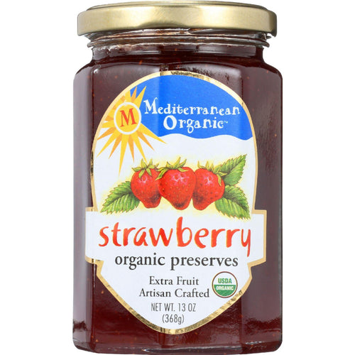 Mediterranean Organic Fruit Preserves - Organic - Strawberry - 13 Oz - Case Of 12