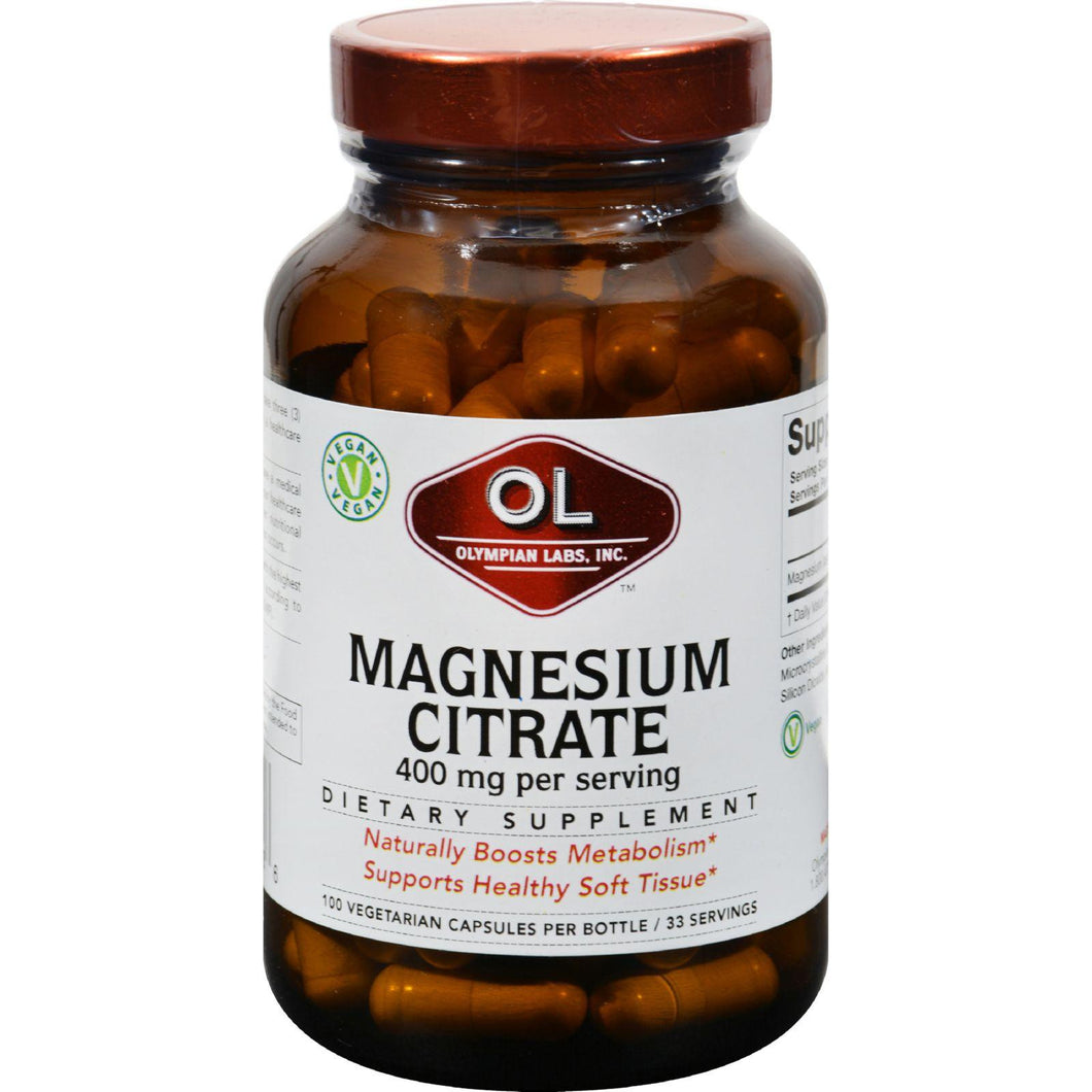 Olympian Labs Magnesium Citrate - 400 Mg - 100 Capsules