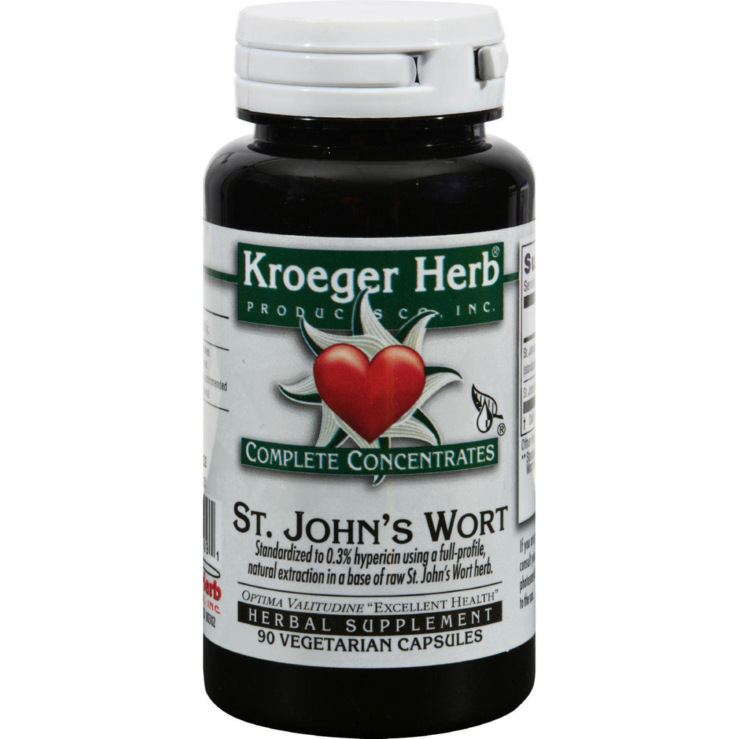 Kroeger Herb St John's Wort - 90 Vegetarian Capsules