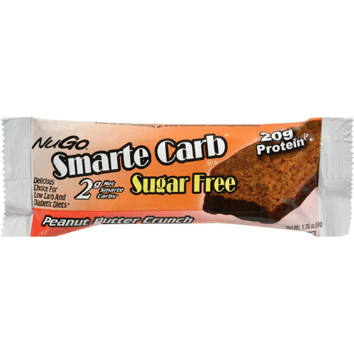 Nugo Nutrition Smarte Carb Bar - Peanut Butter Crunch - Case Of 12 - 1.76 Oz