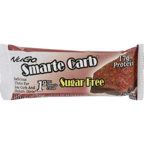 Nugo Nutrition Smarte Carb Bar - Black Cherry - Case Of 12 - 1.76 Oz