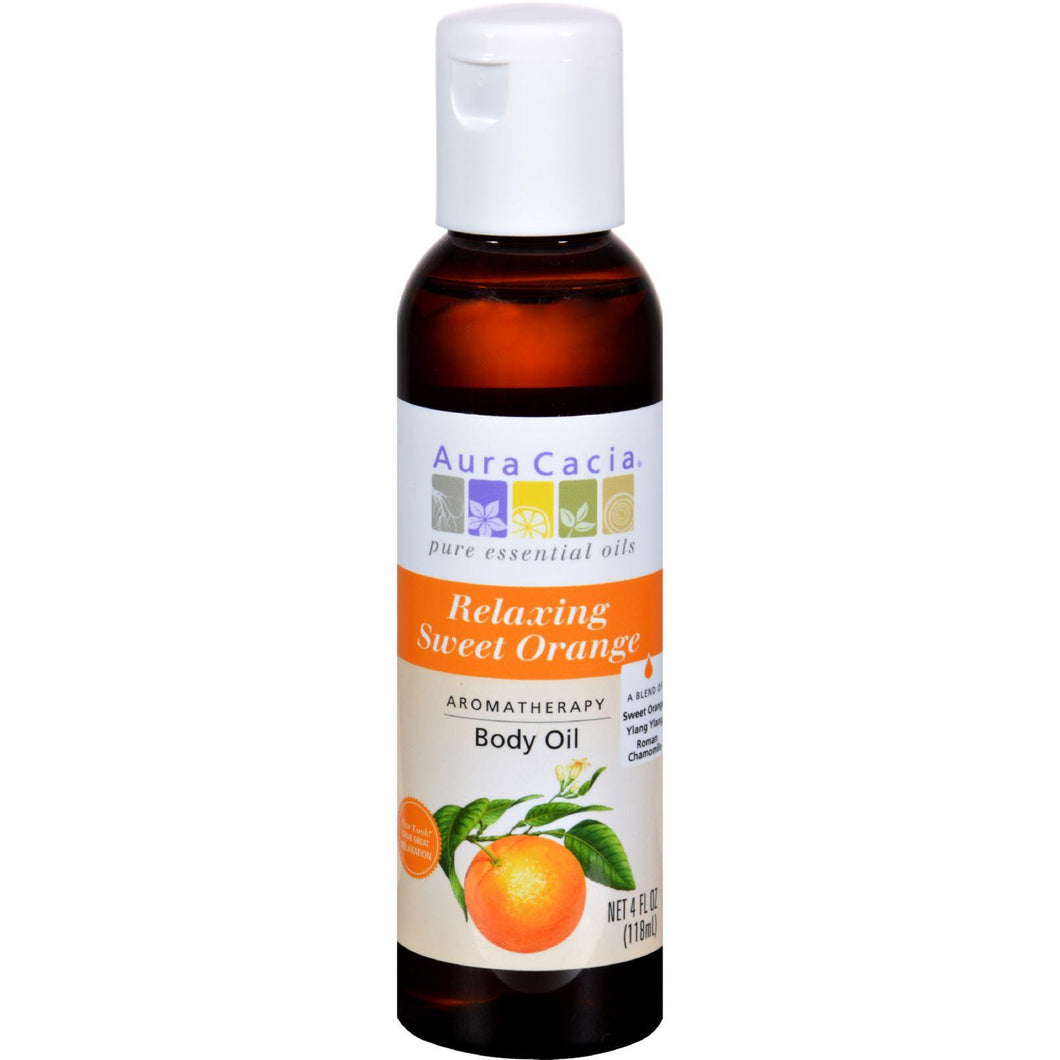 Aura Cacia Aromatherapy Body Oil - Relaxation - Tangy Citrus Aroma - 4 Fl Oz