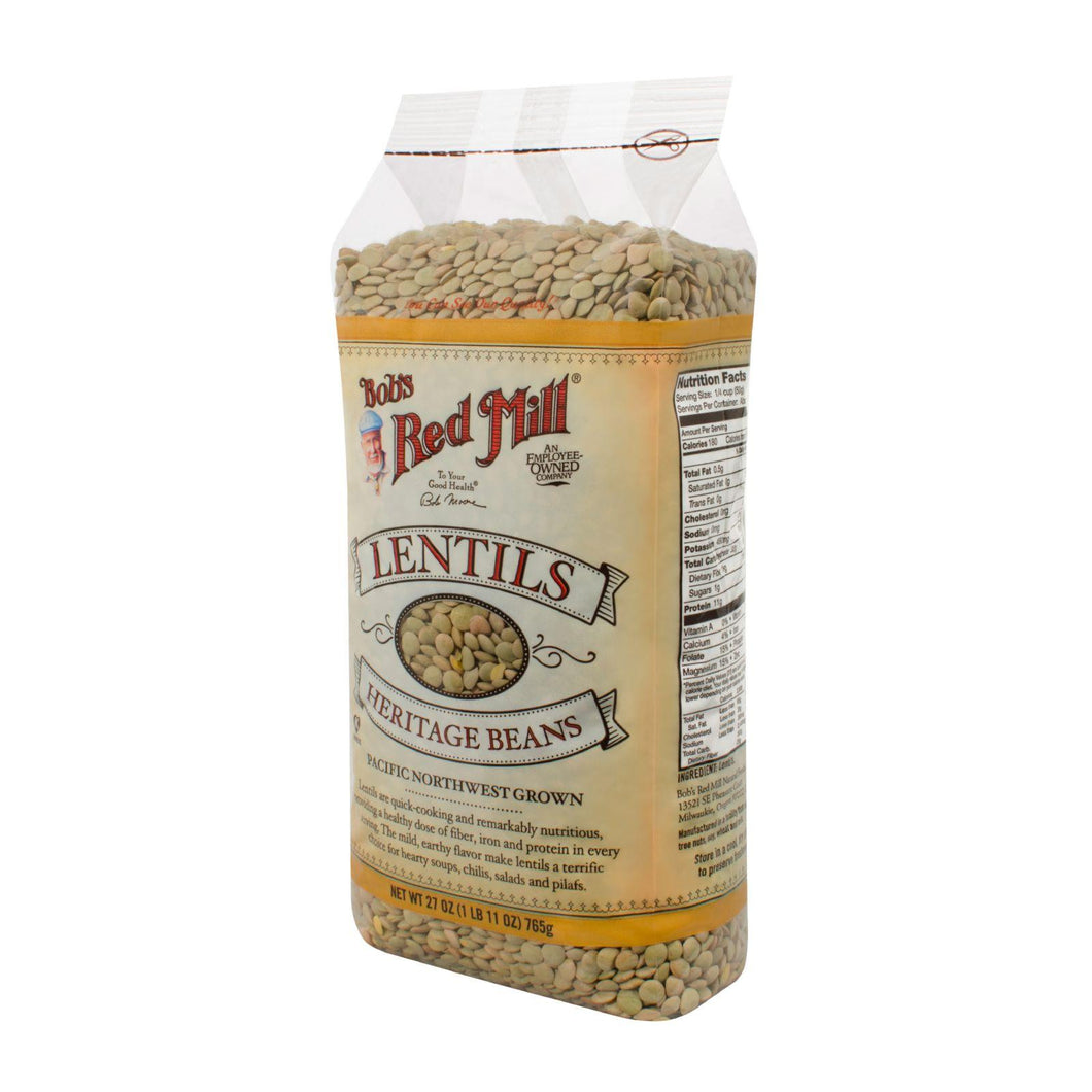 Bob's Red Mill Lentils Beans - 27 Oz - Case Of 4