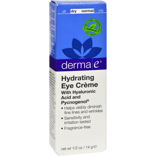 Derma E Eye Creme Hyaluronic And Pycnogenol - 0.5 Oz