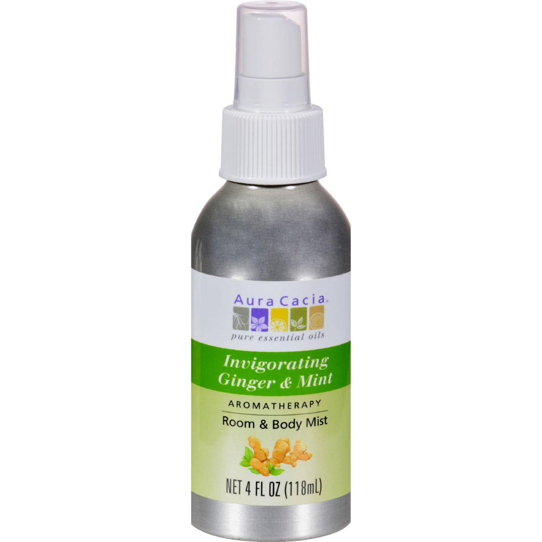 Aura Cacia Aromatherapy Mist Ginger Mint - 4 Fl Oz