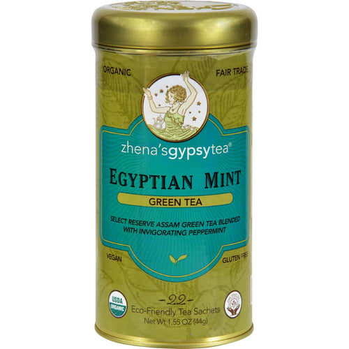 Zhena's Gypsy Tea Organic Egyptian Mint - Case Of 6 - 22 Bags