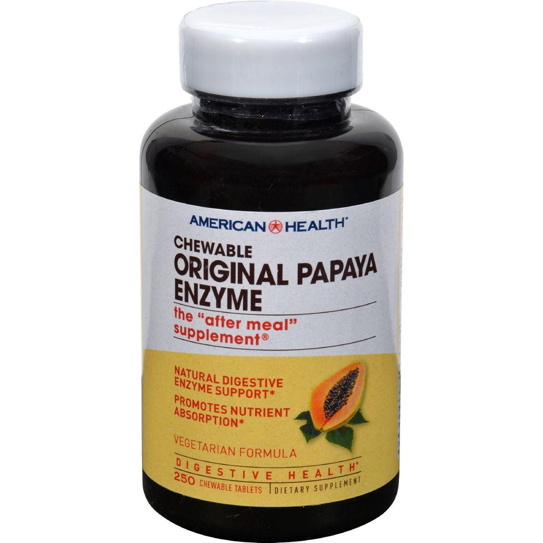 American Health Original Papaya Enzyme Chewable - 250 Tablets