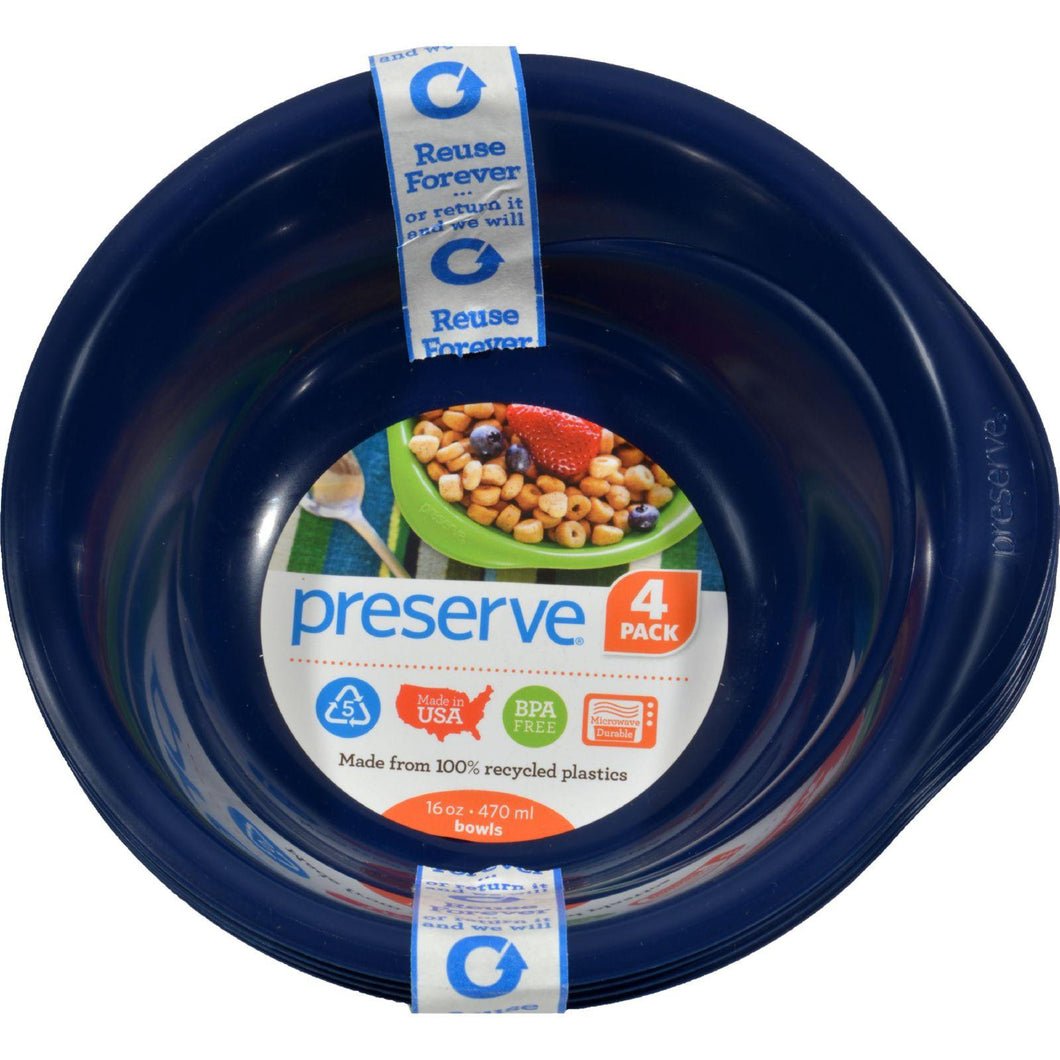 Preserve Everyday Bowls - Midnight Blue - Case Of 8 - 4 Packs - 16 Oz