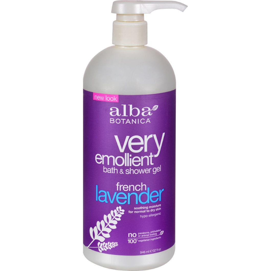 Alba Botanica Very Emollient Bath And Shower Gel French Lavender - 32 Fl Oz