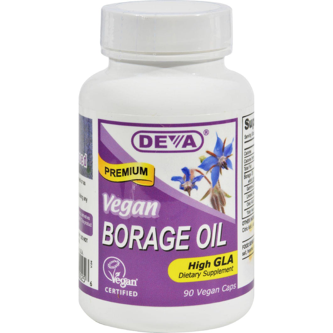 Deva Vegan Borage Oil - 500 Mg - 90 Vcaps