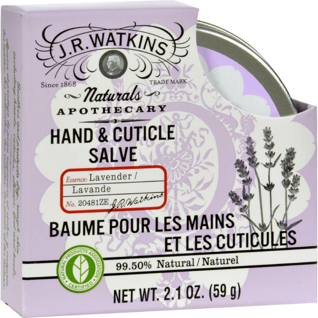 J.r. Watkins Hand And Cuticle Salve Lavender - 2.1 Oz