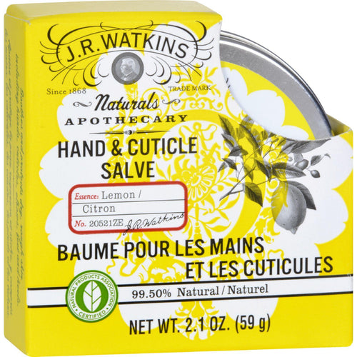 J.r. Watkins Hand And Cuticle Salve - Lemon - 2.1 Oz