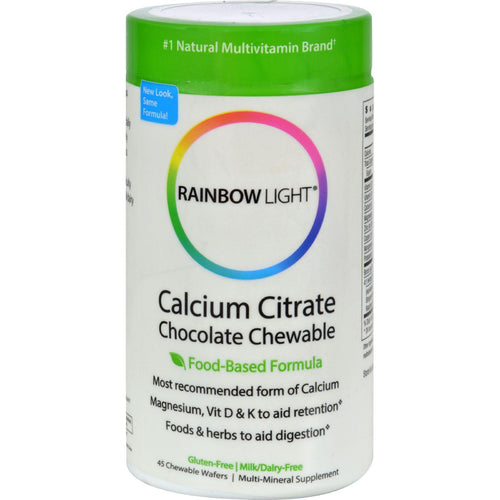 Rainbow Light Calcium Citrate Chocolate Chewables - 45 Chewable Wafers