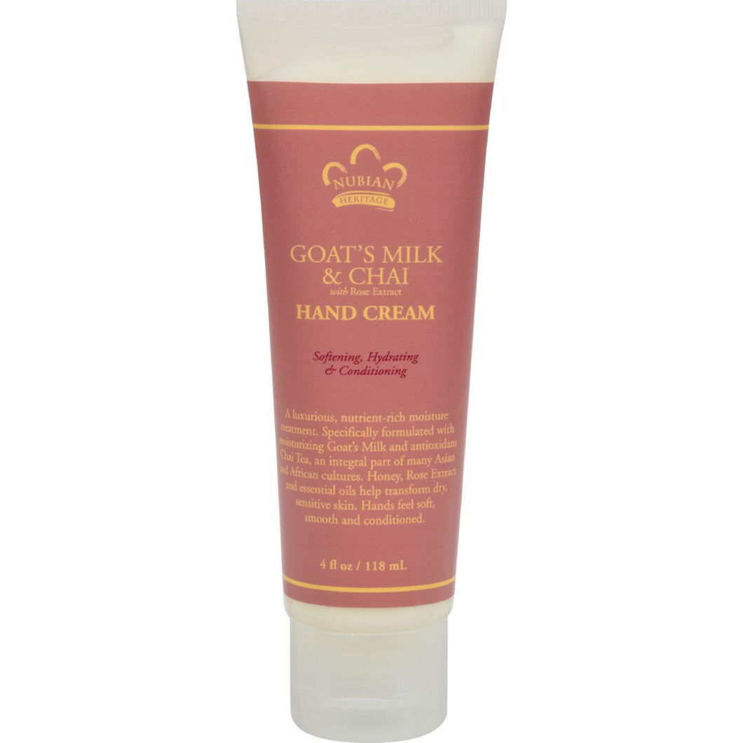 Nubian Heritage Hand Cream Goat's Milk And Chai - 4 Fl Oz