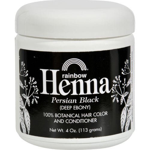 Rainbow Research Henna Hair Color And Conditioner Persian Black Deep Ebony - 4 Oz