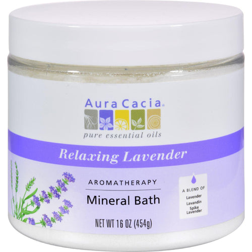 Aura Cacia Aromatherapy Mineral Bath Lavender Harvest - 16 Oz