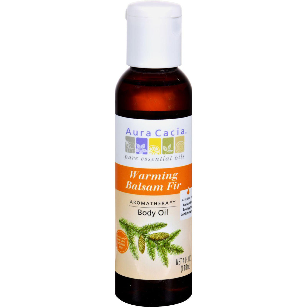 Aura Cacia Aromatherapy Warming Balsam Fir Body Oil - 4 Fl Oz