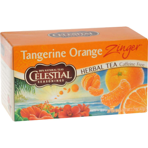 Celestial Seasonings Herb Tea Tangerine Orange Zinger - 20 Tea Bags - Case Of 6