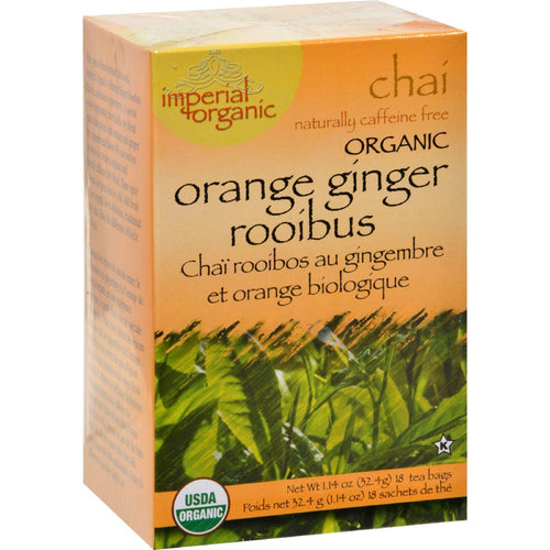 Uncle Lee's Imperial Organic Orange Ginger Rooibus Chai Tea - 18 Tea Bags