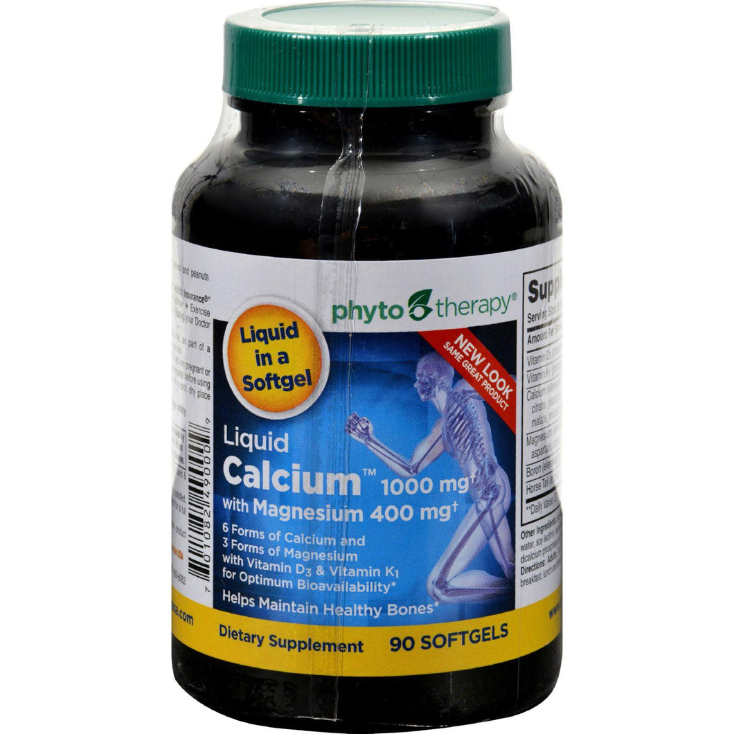 Phyto-therapy Liquid Calcium - 1000 Mg - 90 Softgels