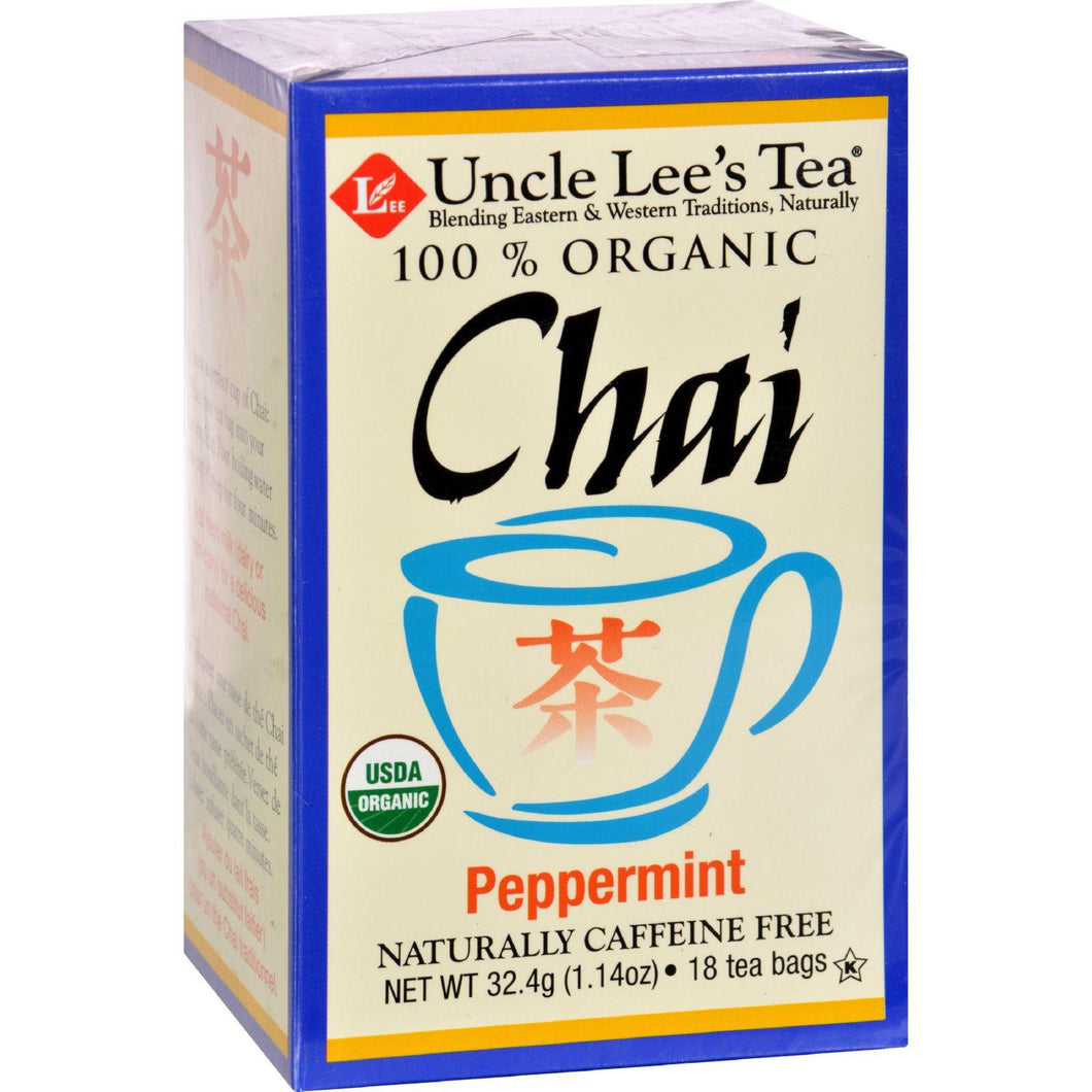 Uncle Lee's Organic Chai Peppermint - 18 Tea Bags