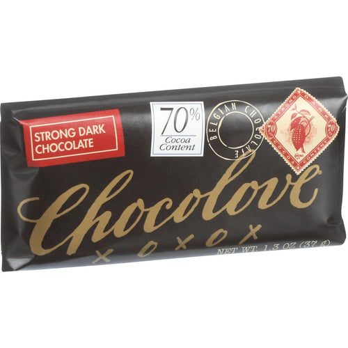 Chocolove Xoxox Premium Chocolate Bar - Dark Chocolate - Strong - Mini - 1.3 Oz Bars - Case Of 12