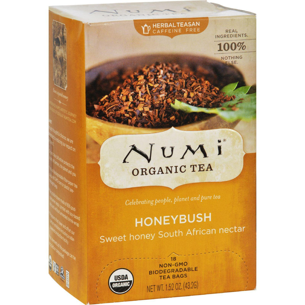 Numi Tea Herbal Tea - Honeybush - Caffeine Free - 18 Bags