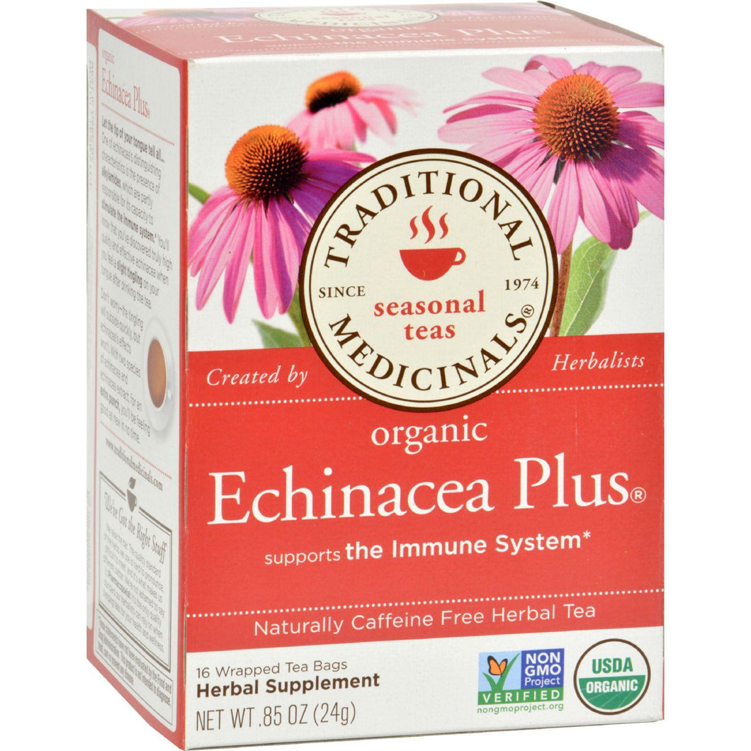 Traditional Medicinals Organic Echinacea Plus Tea - Caffeine Free - 16 Bags